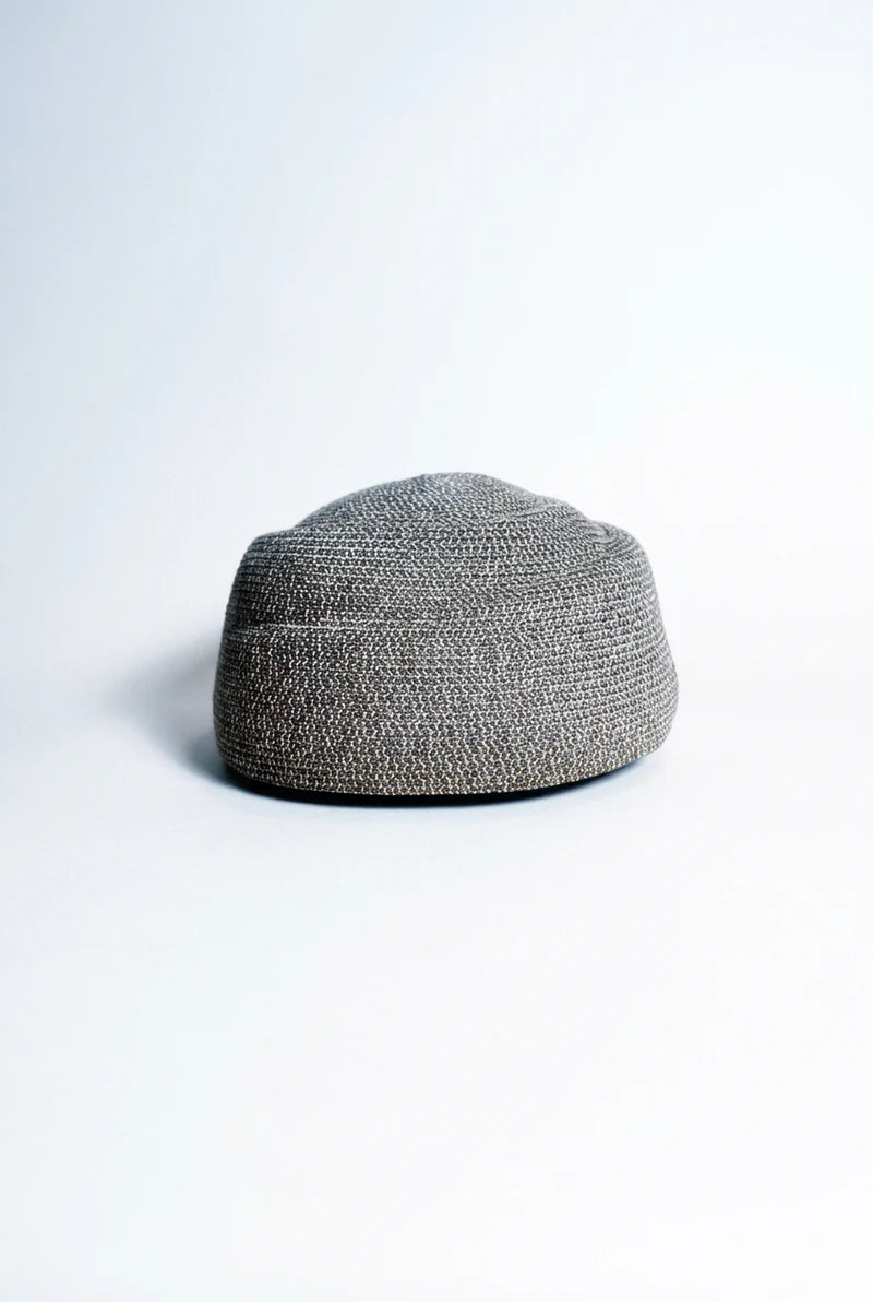 The Sable Collective Beige Straw Pillbox Hat
